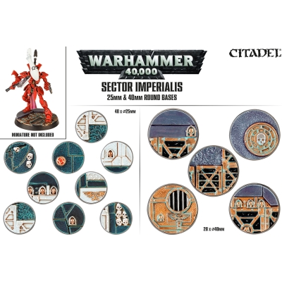 Sector Imperialis 32mm Round Bases; podstawki do figurek