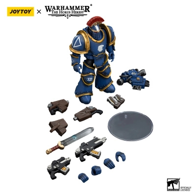 JOYTOY Ultramarines Legion MKIII Tactical Squad Sergeant with Power Sword Warhammer The Horus Heresy Action Figure 1/18 Figurka 20 cm