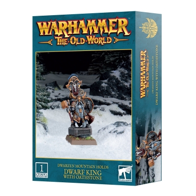 Tania figruka Dwarfen Mountain Holds Dwarf King With Oathstone z Games Workshop