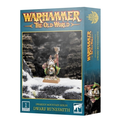 Tania figurka Dwarfen Mountain Holds Dwarf Runesmith z Games Workshop