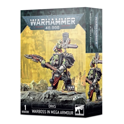 Tania figurka Orks Warboss in Mega Armour z Games Workshop