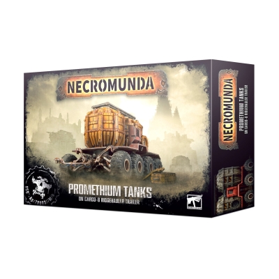 Tania figurka Necromunda Promethium Tanks on Cargo-8 Ridgehauler Trailer z Games Workshop